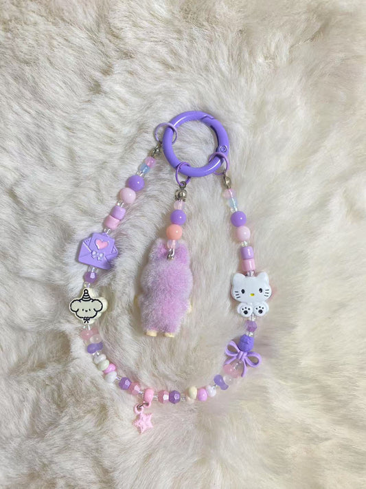Labubu Purple DIY Keychain/Phone charms - Adorable Accessory