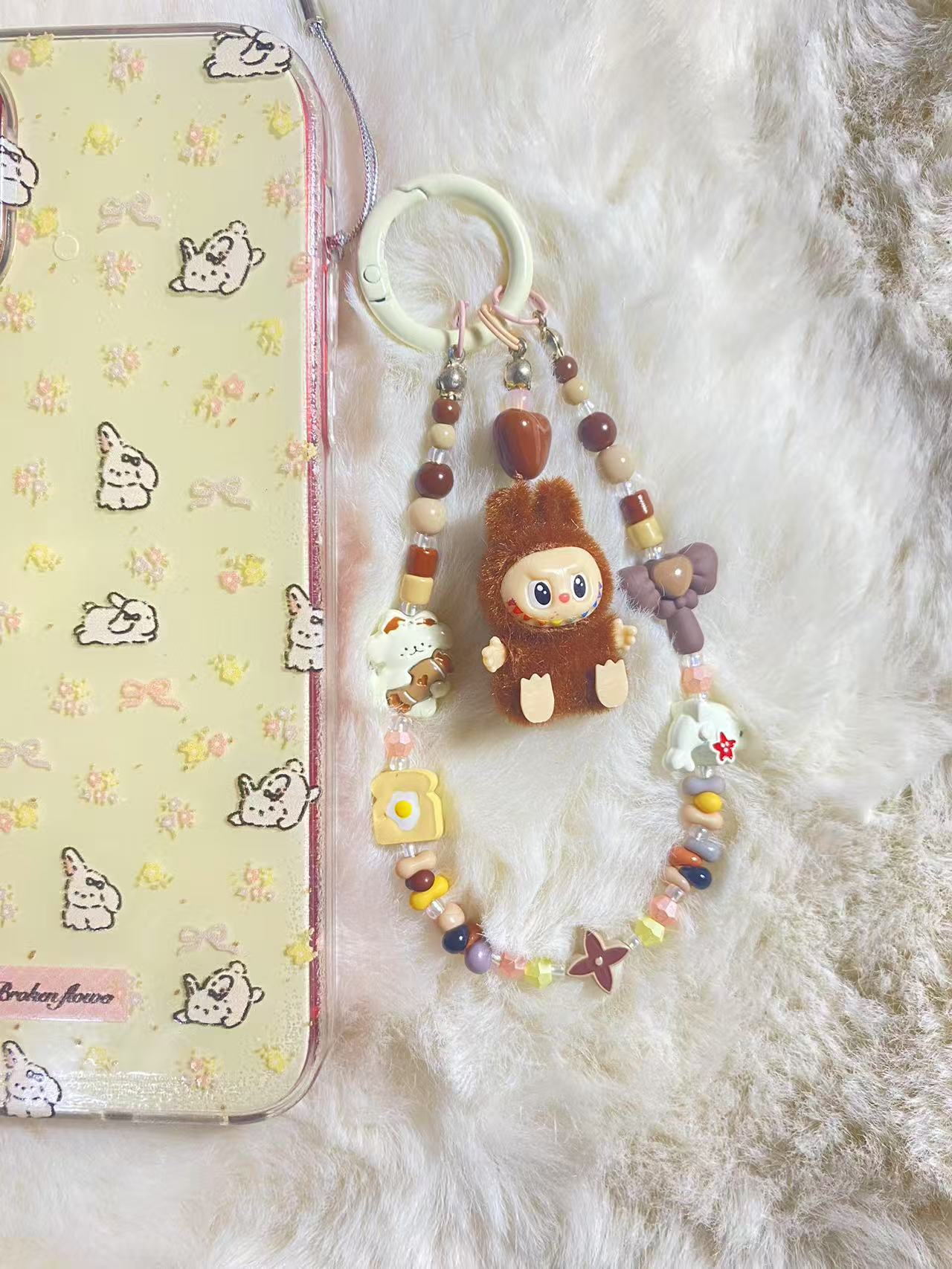 Labubu Brown DIY Keychain/Phone charms - Adorable Accessory